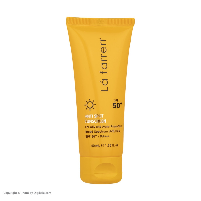 قیمت و خرید کرم ضدآفتاب و ضدلک بی‌رنگ لافارر مدل SPF50، مناسب پوست‌های چرب، حجم 40 میلی‌لیتر