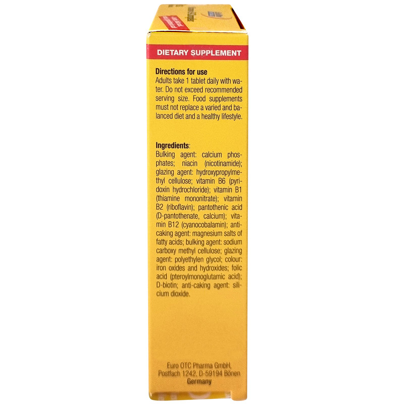 قیمت و خرید قرص ویتامین ب کمپلکس یوروویتال بسته 60 عددی