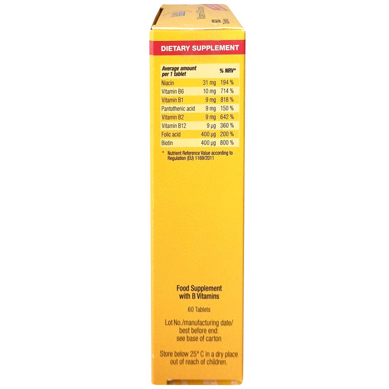 قیمت و خرید قرص ویتامین ب کمپلکس یوروویتال بسته 60 عددی